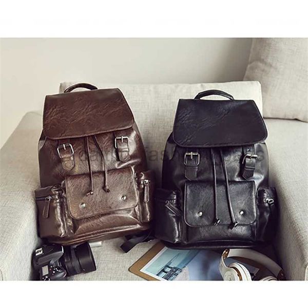 

backpack men's british leisure college soft pu material with high-quality design multifunctional large capacity caitlin_fashion_bags