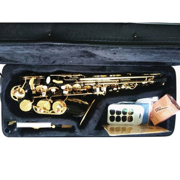 

super action 80 series ii black gold alto eb tune saxophone 802 model e flat sax with reeds case mouthpiece professional as same of the pict