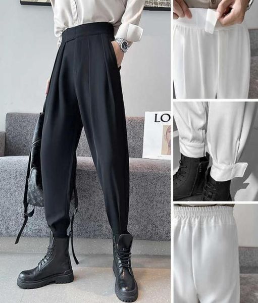 

men039s pants high street elastic waist men039s suit pants fashion design oversized hip hop black harem pant korean style ma5910373