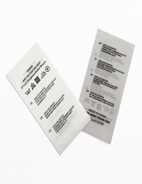 

satin ribbon care label printing 1000pcs satin ribbon black ink printed on both face straight cut care wash label for garment1337343