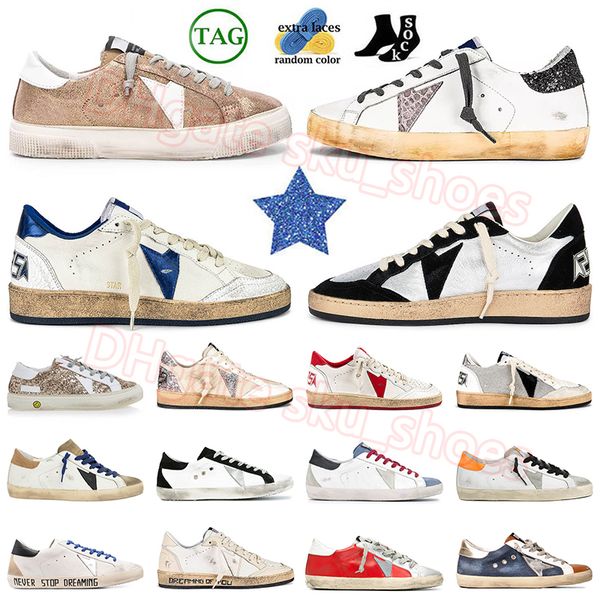 

luxury designer superstar loafers classic platform shoes italy brand trainers ditry super star sneakers for mens womens goldenes gooseitys d, Black