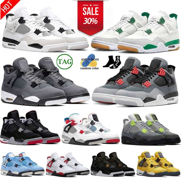 

thunder 4 4s mens basketball shoes women pine green black seafoam midnight navy cat university ice blue anti-slipn shock-absorbing sports sn