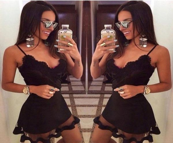 

sleeveless halter mini female dress party dresses korean dress women bodycon lace dreses vestido vestidos de festa5432889, Black;gray