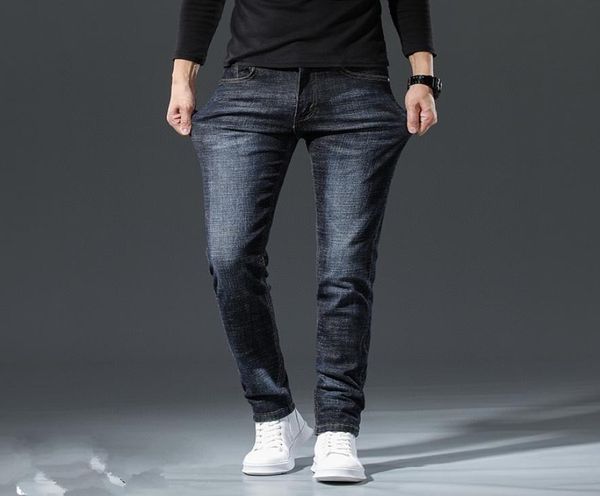 

autumn style fashion mens jeans blue color skinny fit spliced ripped jeans high street destroyed moto biker men jeans6473462