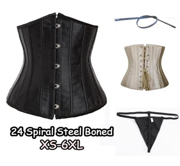 

24 steel bone waist cinchertrainer waist training corsets body shaper underbust corset plus size waist cincher blackwhitekhaki5079856, Black;white