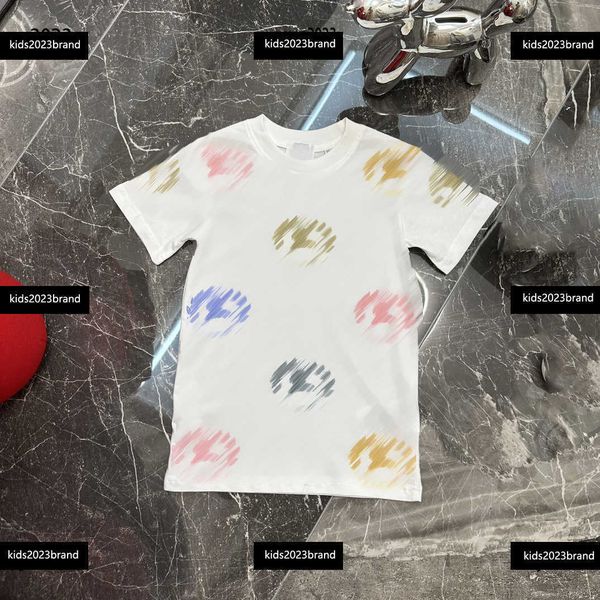 

designer tees kids short sleeve multi color logo printing baby t-shirt child clothing summer fashion products new arrivals, Blue