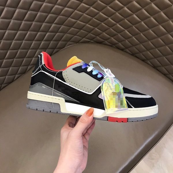 

2023 luxury sneakers spanish designer sports shoes women men fashion casual shoes comfortable nonslip soles cowhide size39-44 rd1012, Black