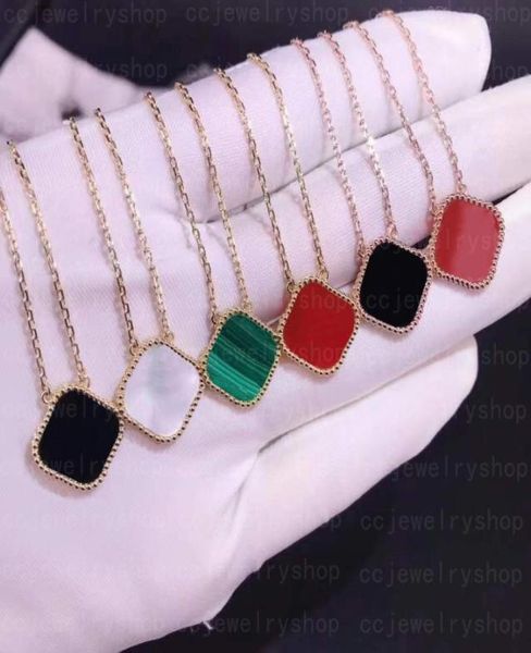 

fashion classic 4four leaf clover necklaces pendants motherofpearl stainless steel plated 18k for womengirls valentine039s 4932662, Silver