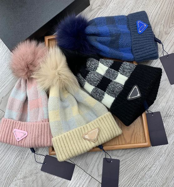 

designer knitted hat new hairball wear comfortable fashion men's and women's hat fashion party, Blue;gray