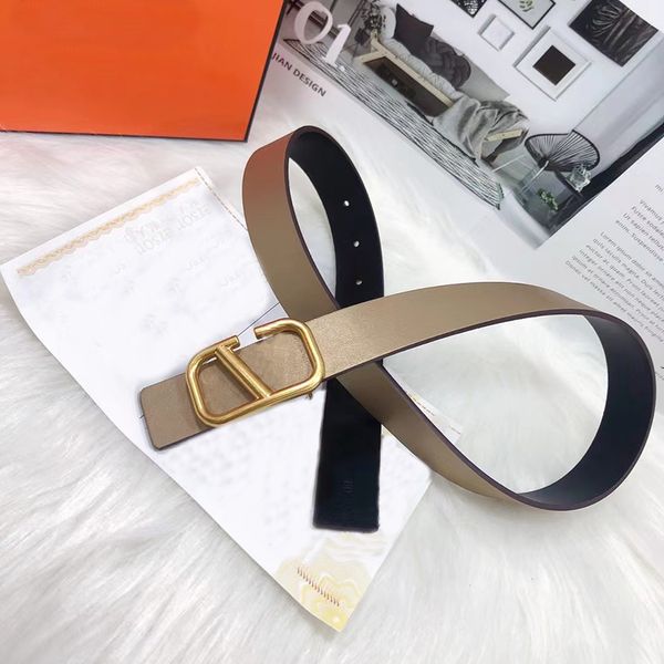 

classic designers belt color clasp belts for women luxury designer belt v smooth gold buckle beltss 9colors width 3.0cm size 90-110cm casual, Black;brown