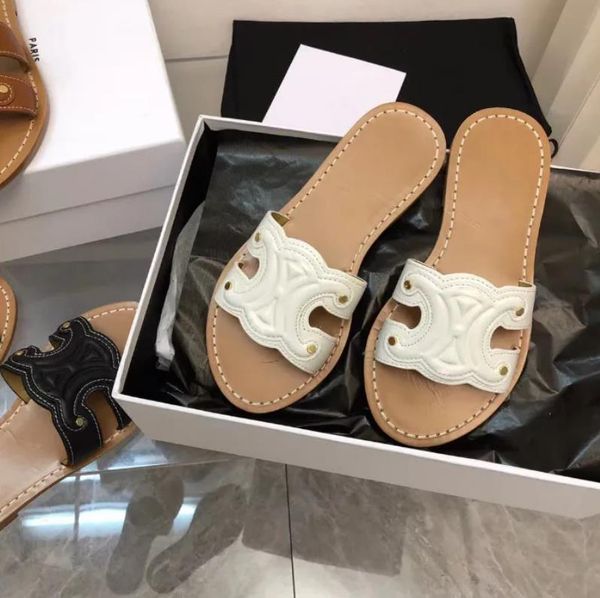 

slides tippi in calfskin vegetal tanning tan triomphe sandals comfortable insole designer sandals with logo classic fashionable summer vinta, Black
