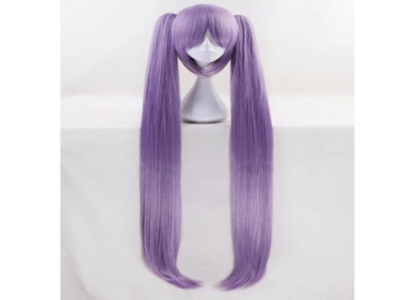 

anime costumes 110cm fate fgo long purple wig with two clip on ponytails euryale stheno straight thick anime cosplay wigs for cost9891035, Black