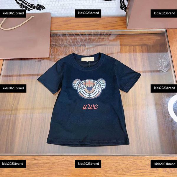 

kids short sleeve baby t-shirt child clothing plaid animal head pattern new arrivals size 100-160 cm mar09, Blue