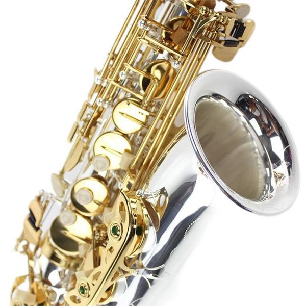 

silver new brand suzuki eb tune music instrument golden key high-quality alto saxophone with mouthpiece gift