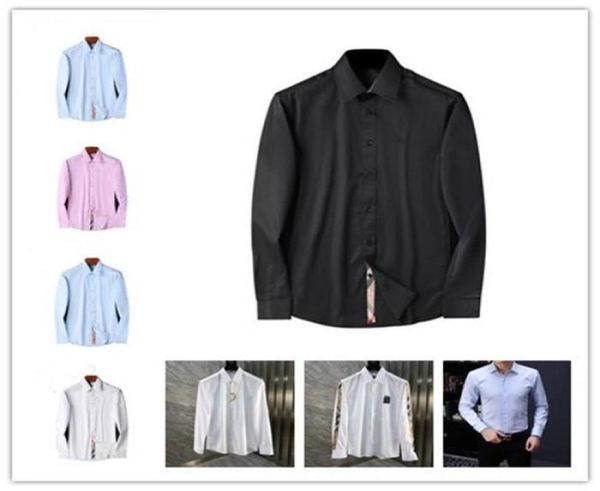 

2021 designer mens longsleeved shirt fashion embroidery letters business classic shirts skateboard casual men s tshirts mxx2108737, White;black