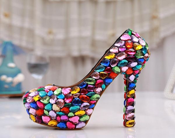 

new arrival round toe sparkling performance shoes party prom high heel shoes bridal wedding shoes unique bridesmaid shoes pumps4537866, Black