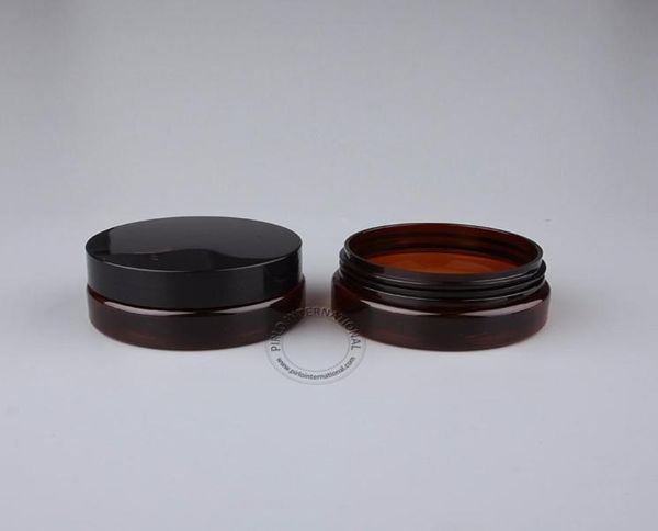 

50 x 50g amber plastic cream jar pet facial mask bottle 50cc amber cosmetic containers refillable bottle with lid 1347972