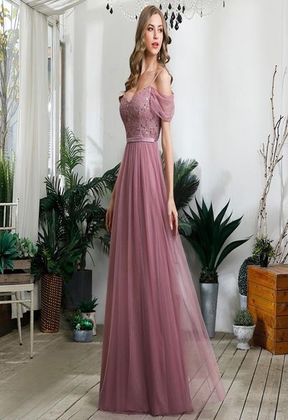 

2020 new fashion maxi dresses deep vneck sequined green pink yarn skirt party dresses bridesmaid banquet host evening dress1633889, White;black