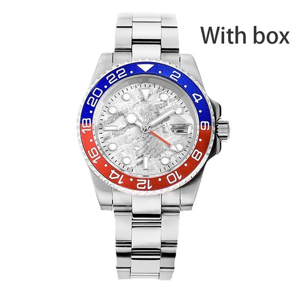 

mens watch watches automatic machinery batman gmt pepsi watch 40mm sapphire luminous wristwatch business 904l stainless steel watchband with, Slivery;brown