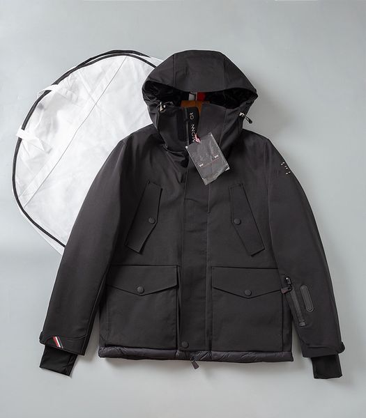 

designer mens winter down jacket parkas salzman monclair france paris luxury man hooded puffer moncl moncle monler outerwear coat clothing15, Black