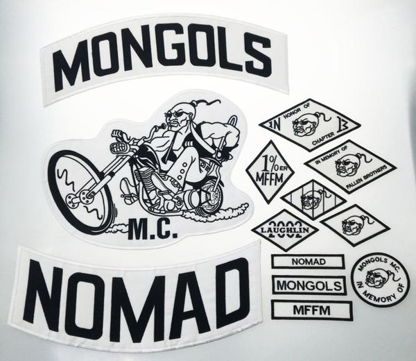 

mongols nomad mc biker vest embroidery patches 1 mffm in memory iron on full back of jacket motorcyle patch7212392, Black
