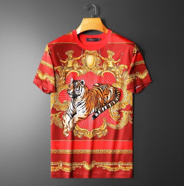 

summer 2022 men039s shortsleeved tshirts highend digital printing trendy fashion highquality cotton casual bottoming s89925065231634, White;black