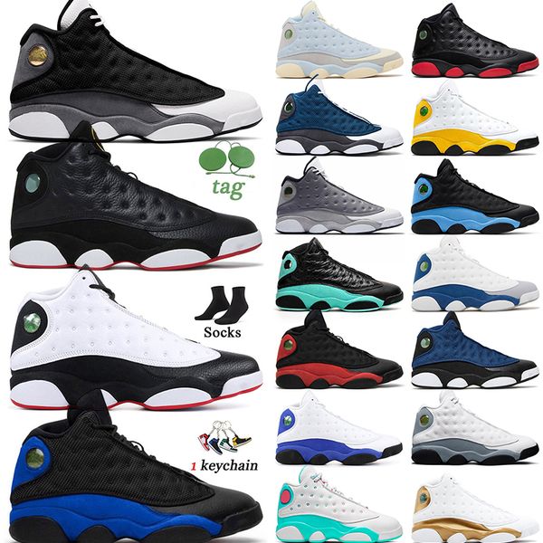 

classic playoffs 13s basketball shoes jumpman 13 women mens designer sneaker solefly black flint wolf grey dirty bred french blue obsidian h