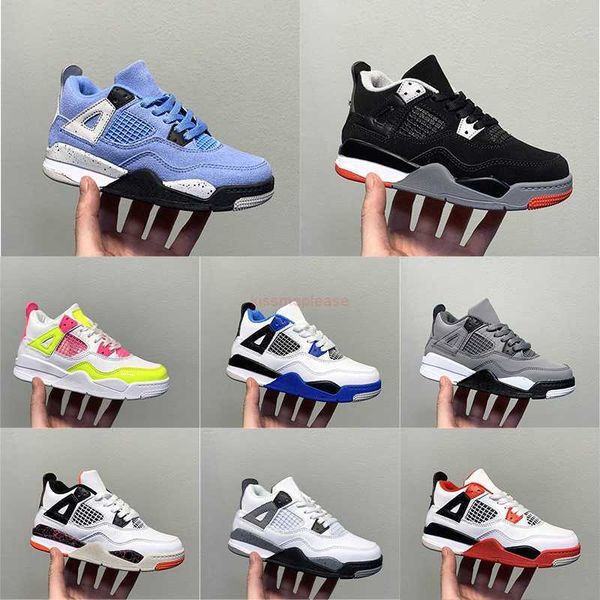

shoes kids 4 retro boys basketball jumpman 4s shoe children black high sneaker chicago designer military cat trainers baby youth toddler inf