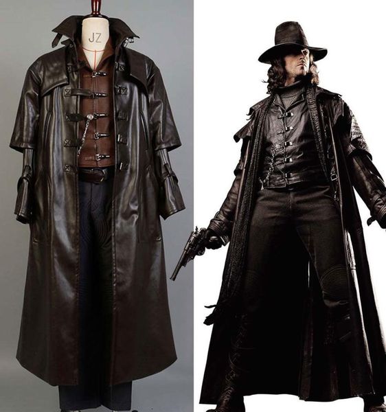 

abraham van helsing hunter of monsters cosplay costume vampire hunter outfit4886777, Black