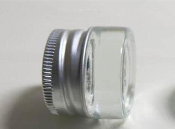 

5g clear frosted glass cream jar with silver aluminum lid 5 gram cosmetic jarpacking for sampleeye cream5g mini glass bottle3639154