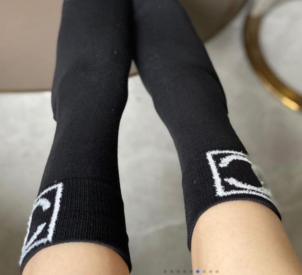 

classic elastic cotton socks stockings for women fashion designer autumn winter ladies girls hosierys streetwear sports sock stock3823556, Black;white