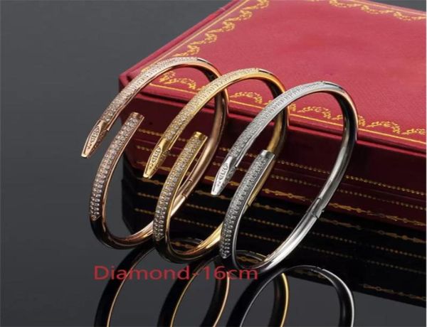 

gold nail bangle tennis bracelet high end fashion womens mens designer jewelry luxury titanium steel valentines screw bracelet cha6340663, Black