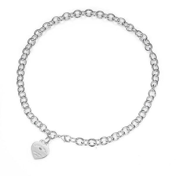 

tiffay necklace women's long thick chain fashion high jewelry heart-shaped pendant 65ov, Black