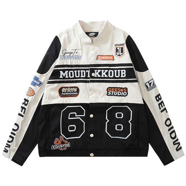 

womens jackets american retro detachable motorcycle baseball jacket y2k street hip hop trend wild couple casual loose 230818, Black;brown