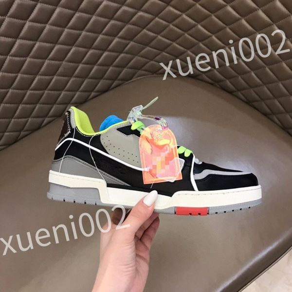 

2023 men women leather sneakers leather flat trainers black mesh lace-up casual shoes outdoor runner trainers sport shoes size39-44 rd1012