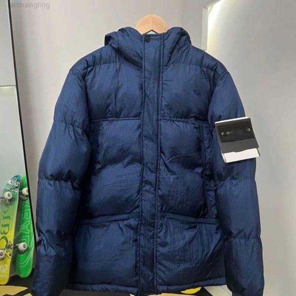 

designers mens down jacket winter reflective cotton metal nylon waterproof and warm thickened jackets coats stone6ytg, Black