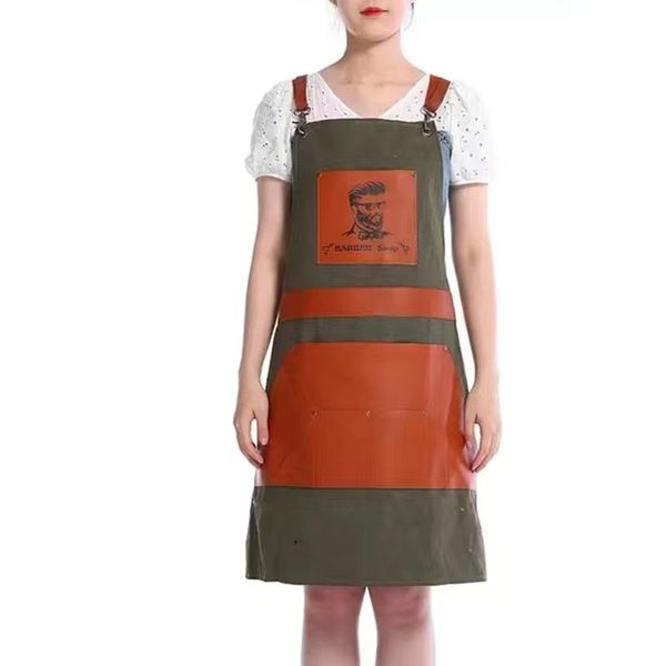 

flower artist painting apron hair salon hair dyeing tool strap style canvas apron