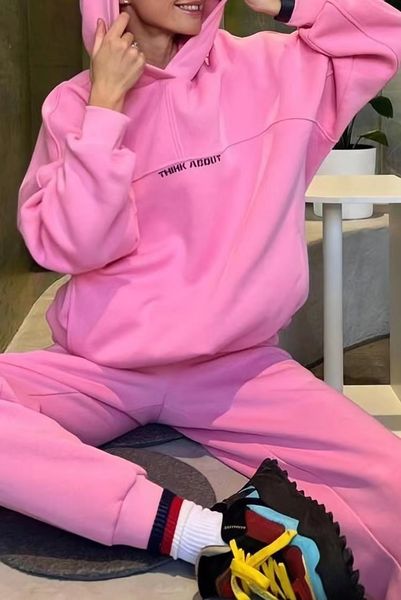 

2023 spring and autumn fashion women's hooded sports suit, White
