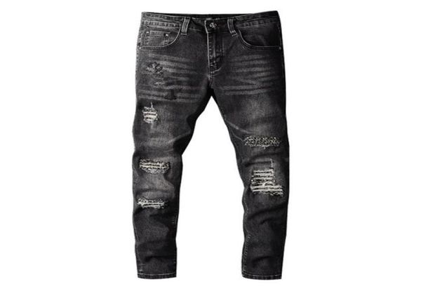 

new design mens designer jeans slimleg vintage fold bleached style hole fashion mens jeans slim motorcycle biker causal mens hip h5013734, Blue