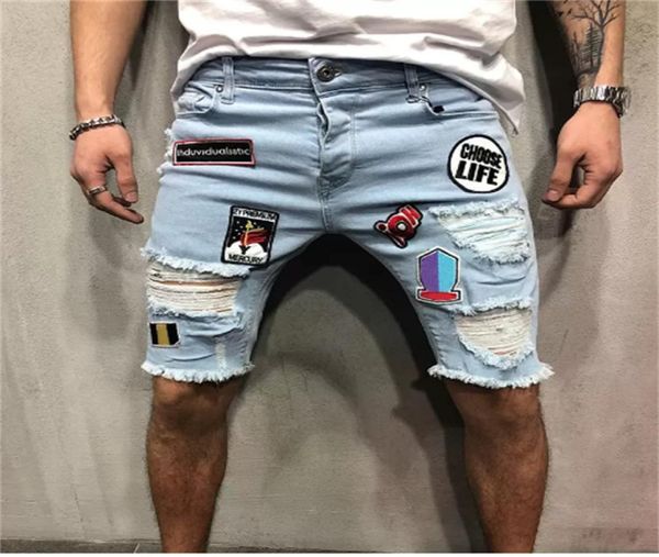 

men039s jeans big and tall mens relaxed fit fashion casual straight hole buckle zipper denim shorts pants trousersmen039s1330241, Blue
