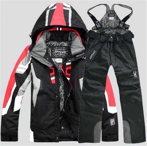 

new men warm snowboarding suits men winter ski suit male waterproof breathable snow jacket pant ski sets set de snowboard 2011143287971, Black;brown