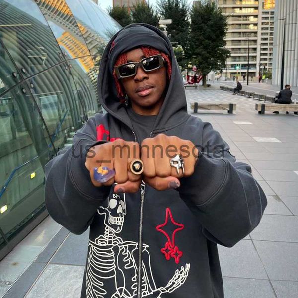 

men's hoodies sweatshirts hip hop sweatshirt female harajuku streetwear funny zipper hoodie women et pullover oversize vintage hoodie, Black