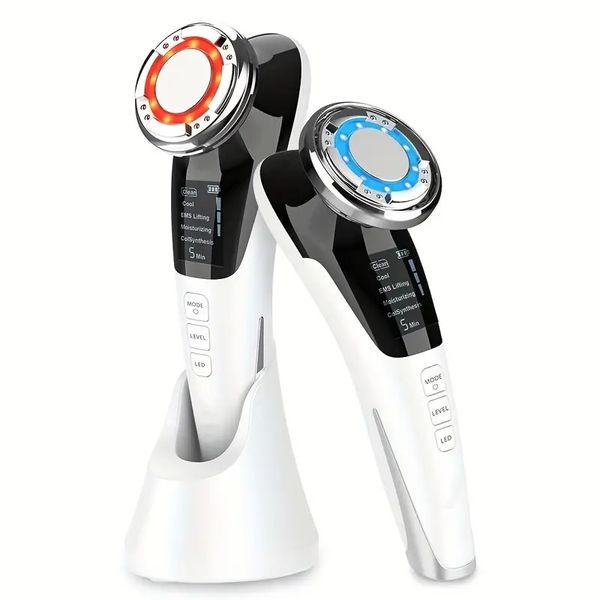 

rejuvenate your skin with & cold led light sonic vibration massager - ems galvanic face lifting facial massager