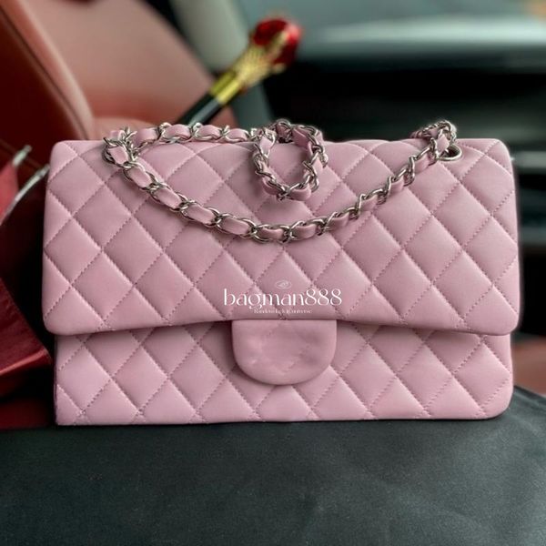 

designer bag caviar handbag luxury shoulder bags cf tote bags flap calfskin leather quilted chain solid hasp cross body purse designer woman