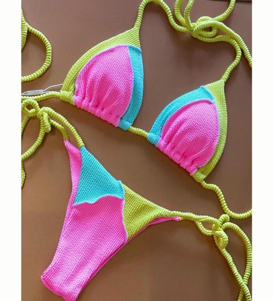 

women039s swimwear women039s micro bikini 2022 women swimsuit brazilian set thong female rib biquini bathing swimming s1506508, White;black