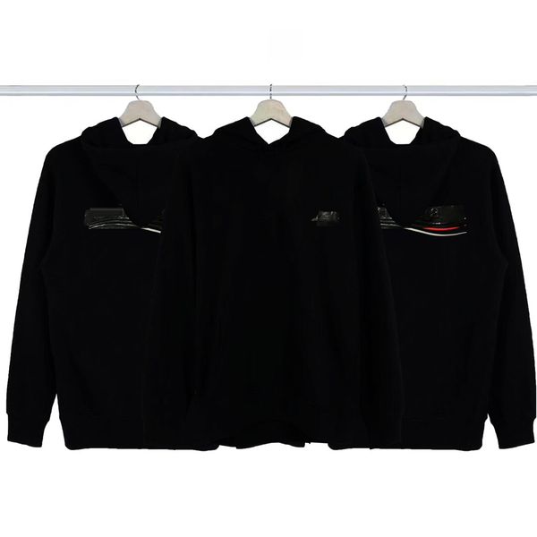 

blcg lencia autumn winter oversize hoodies men carbonized compact spinning fabric wardrobe essentials sweatshirts warm plus size brand cloth, Black