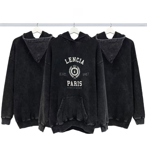 

blcg lencia autumn winter oversize hoodies men carbonized compact spinning fabric wardrobe essentials sweatshirts warm plus size brand cloth, Black