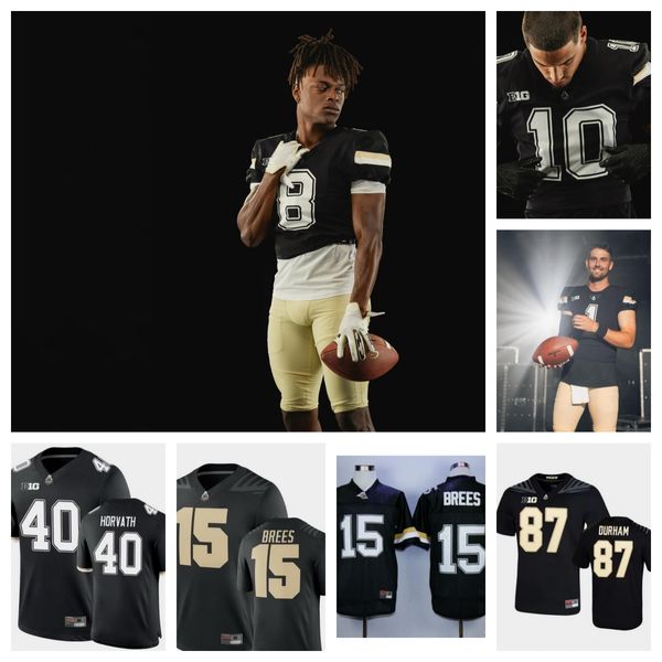 

2023 purdue boilermakers football 15 ryan browne 36 roman pitre 89 paul piferi 93 isaiah nichols 88 garrett miller 13 jaron tibbs 10 cam all, Black