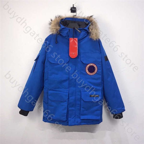 

wlbu men's down jacket 08 expedition canada parker couple thick warm coat 90% goose down, Black