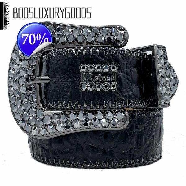

2022 designer belt bb simon belts for men women shiny diamond belt the trojan red jet ab cintura uomo boosluxurygoods210zl, Blue;gray